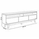 Ver imagem 6 de Rack para Sala de Estar TV 75 pol 200cm Pés Retrô Milene M07 Cinamomo Off White - Lyam Decor