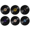 Ver imagem 1 de Kit 6 Porta Copos Disco de Vinil Cozinha Criativa Retrô