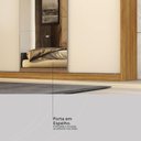 Ver imagem 4 de Guarda Roupa Dalila 3 Portas, 4 Gavetas, 3 Cabideiros Flex Cinamon Touch/off White com Espelho e Pé