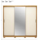 Ver imagem 7 de Guarda Roupa Dalila 3 Portas, 4 Gavetas, 3 Cabideiros Flex Cinamon Touch/off White com Espelho e Pé