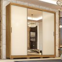 Ver imagem 2 de Guarda Roupa Dalila 3 Portas, 4 Gavetas, 3 Cabideiros Flex Cinamon Touch/off White com Espelho e Pé