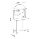 Ver imagem 4 de Balcão Buffet Bali 2 Portas 3 Prateleiras Off White/Cinamomo - Artely