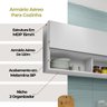 Armário Aéreo 1,50m com 2 Portas Cozinha Área de Serviço Maya Branco - 4