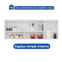 Ver imagem 3 de Armário Aéreo 1,50m com 2 Portas Cozinha Área de Serviço Maya Branco