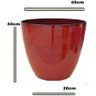 Vaso para Plantas Grande Decorativo Sala Jardim Alto Brilho (liso/vermelho) - 3