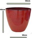 Ver imagem 3 de Vaso para Plantas Grande Decorativo Sala Jardim Alto Brilho (liso/vermelho)