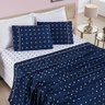 Jogo Lençol Casal Balls Micropercal 200fios 4 Pçs Marinho Lilly Home Enxovais - 1