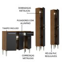 Ver imagem 5 de Armário de Cozinha Compacta 169cm Rustic/Preto Emilly Front Madesa 02