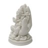 Escultura Decorativa Ganesha Mao em Po de Marmore 11,5cm - 2