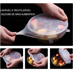 Kit 6 Tampas de Silicone – Vedação Segura e Praticidade na Cozinha - 4