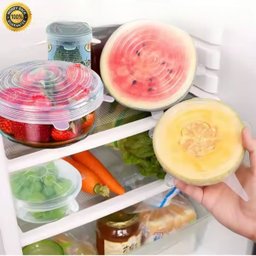 Kit 6 Tampas de Silicone – Vedação Segura e Praticidade na Cozinha - 6