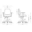 Ver imagem 3 de Cadeira Giratoria Executiva Job Back System com Braço Crepe Preto Frisokar
