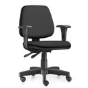 Ver imagem 1 de Cadeira Giratoria Executiva Job Back System com Braço Crepe Preto Frisokar