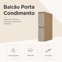 Ver imagem 2 de Balcão Porta Condimento Nesher Condessa 20cm Carvalho-Greige