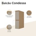 Ver imagem 3 de Balcão Porta Condimento Nesher Condessa 20cm Carvalho-Greige