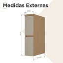 Ver imagem 4 de Balcão Porta Condimento Nesher Condessa 20cm Carvalho-Greige