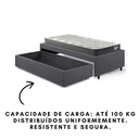 Ver imagem 2 de Base Box Cama Viúva Sapateira Suede Cinza e Colchão Adapto Ecoflex 120x203