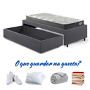 Ver imagem 3 de Base Box Cama Viúva Sapateira Suede Cinza e Colchão Adapto Ecoflex 120x203