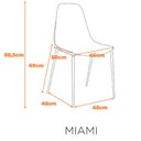 Ver imagem 6 de Kit 6 Cadeiras Miami Abi Fratini Polipropileno Cor Terracota Base em Aço com Pintura Epóxi