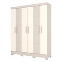 Ver imagem 2 de Guarda-Roupa 6 Portas 2 Gavetas Sevilha Multimóveis CR4067 Cristal/Off White
