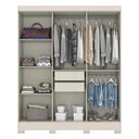 Ver imagem 4 de Guarda-Roupa 6 Portas 2 Gavetas Sevilha Multimóveis CR4067 Cristal/Off White