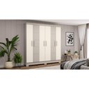 Ver imagem 5 de Guarda-Roupa 6 Portas 2 Gavetas Sevilha Multimóveis CR4067 Cristal/Off White