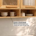 Ver imagem 7 de Armário Aéreo Cozinha 120 cm Trebbiano 3 Portas 100% MDF com Vidro Amêndoa - Rio Doce