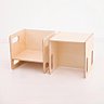 Mesa Cadeira Cubo Infantil Montessori Cubo com Mesa Natural - 2