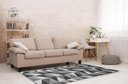 Ver imagem 1 de Tapete Para Sala ou Quarto 2,50M x 1,32M Antiderrapante Miami Ladrilhos Preto e Cinza