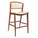 Ver imagem 1 de Banqueta Cyndi 53cm Madeira Maciça | Factor Bege - Sallar Home
