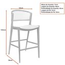 Ver imagem 3 de Banqueta Cyndi 53cm Madeira Maciça | Factor Bege - Sallar Home
