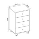 Ver imagem 4 de Kit com 02 Mesa de Cabeceira Presence 9070 Branco Demobile