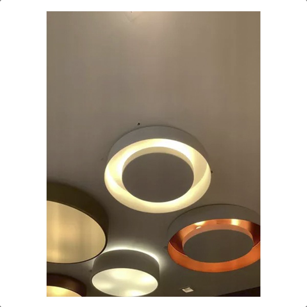 Luminária Sobrepor Eclipse Redonda 50cm Branco 4xe27 Itamonte Luminária ...