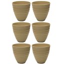 Ver imagem 1 de Jogo 6 Vasos para Flores Cachepot Névoa Bege Lyor Plástico