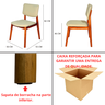 Cadeira Madeira Maciça Moderna Reforçada Estofada Leve - 9