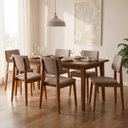 Ver imagem 2 de Cadeira Madeira Maciça Moderna Reforçada Estofada Leve