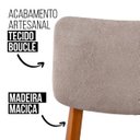 Ver mais imagens de Cadeira Madeira Maciça Moderna Reforçada Estofada Leve