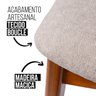 Cadeira Madeira Maciça Moderna Reforçada Estofada Leve - 10