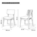 Ver imagem 7 de Cadeira Madeira Maciça Moderna Reforçada Estofada Leve