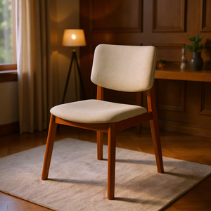 Cadeira Madeira Maciça Moderna Reforçada Estofada Leve