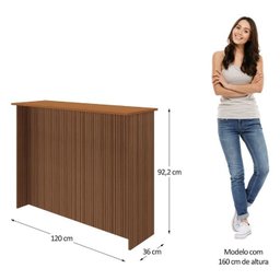 Bancada Ripada para Cozinha 120cm Freijó Ripado - 11