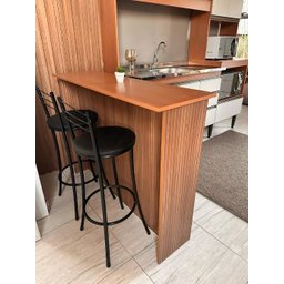 Bancada Ripada para Cozinha 120cm Freijó Ripado - 7