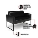 Ver imagem 6 de Sofá Namoradeira com 2 Poltronas Base Industrial Preto Marisa Corano