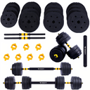 Ver imagem 1 de Halteres Anilha Barra Kit Musculação Peso Academia 25kg Yangfit
