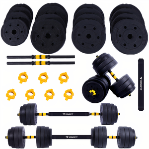Halteres Anilha Barra Kit Musculação Peso Academia 25kg Yangfit