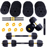 Halteres Anilha Barra Kit Musculação Peso Academia 25kg Yangfit - 1