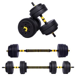 Halteres Anilha Barra Kit Musculação Peso Academia 25kg Yangfit - 8