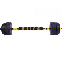Halteres Anilha Barra Kit Musculação Peso Academia 25kg Yangfit - 5