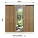 Ver imagem 4 de Guarda-roupa Casal Madesa Reno 3 Portas de Correr com Espelho