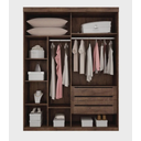 Ver imagem 2 de Guarda Roupa 2 Portas 3 Gavetas Búzios - Móveis Valverde